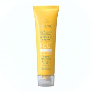 کرم ضدآفتاب سینره spf 50 بی رنگ برای پوست چرب